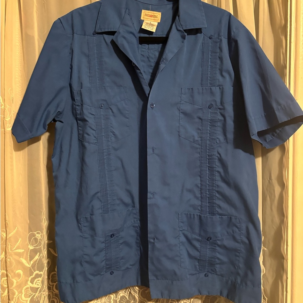 Men's Blue Short Sleeve Shirt